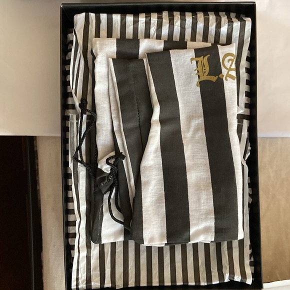 NIB L.A.M.B. Gwen Stefani Leather peep toe heels 10M Gorgeous! - Picture 13 of 16